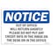 Signmission OSHA Notice, 3.5" Height, Out Of Office Will Return Shortly Please Sign, 5" X 3.5", Landscape OS-NS-D-35-L-17068 - alternate 1